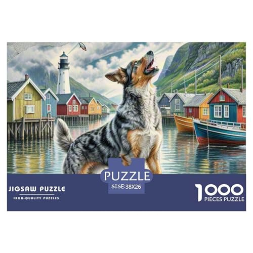 Norwegischer Elkhound ​ Puzzle 1000 Pieces A Challenging Puzzle Haustierhund Puzzle Games for The Whole for Women, Gifts for Men for Children from 14 Years38x26cm/1000pcs von JCOUSDAEO