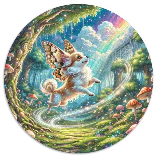 Papillon ​ 1000Jigsaws Creative Gifts Haustierhund Round Puzzle Educational Stress Relieving Toy Adult Sophisticated Puzzle for Teenagers and Adults1000pcs (67.5x67.5cm) von JCOUSDAEO