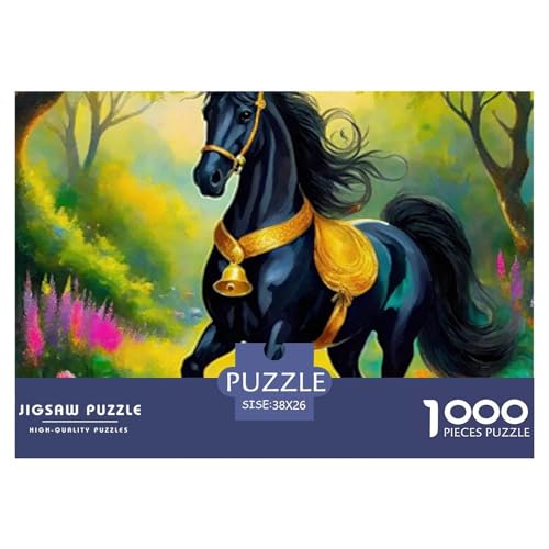 Pferd 1000 Teile Puzzle EIN Herausforderndes Rätsel, Geschenke Für Frauen,Geschenke Für Männer 1000-teilige Puzzles Kinder38x26cm/1000pcs von JCOUSDAEO