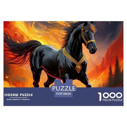 Pferd 1000 Teile Puzzle Klassische Puzzles Schwer Für Erwachsene Und Kinder Puzzles Für Erwachsene Lernspiel Herausforderungsspielzeug Erwachsenenpuzzle38x26cm/1000pcs von JCOUSDAEO