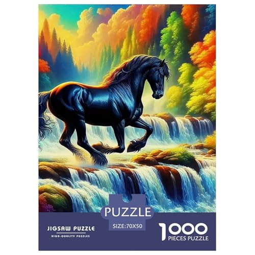 Pferd 1000 Teile Puzzle Klassische Puzzles Schwer Für Erwachsene Und Kinder Puzzles Für Erwachsene Lernspiel Herausforderungsspielzeug Erwachsenenpuzzle70x50cm/1000pcs von JCOUSDAEO