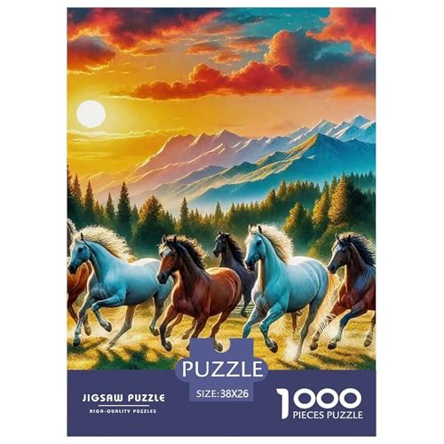 Pferd 1000-teilige Puzzles EIN Herausforderndes Rätsel, Geschicklichkeitsspiel Für Die Ganze Familie,buntes Legespiel Kinder38x26cm/1000pcs Pferd 1000-teilige Puzzles EIN Herausforderndes Rätsel, Geschicklichkeitsspiel Für Die Ganze Familie,buntes Legespiel Kinder38x26cm/1000pcs von JCOUSDAEO