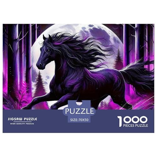 Pferd 1000-teilige Puzzles EIN Herausforderndes Rätsel, Geschicklichkeitsspiel Für Die Ganze Familie,buntes Legespiel Kinder70x50cm/1000pcs von JCOUSDAEO
