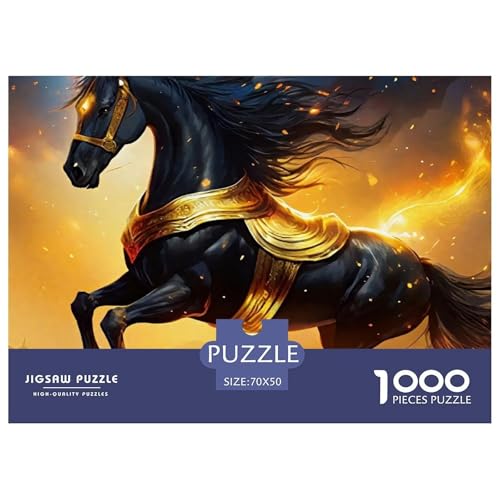 Pferd 1000-teilige Puzzles Farbenfrohes Puzzle Für Erwachsene Und Kinder Puzzles Für Erwachsene Lernspiel Herausforderungsspielzeug Erwachsenenpuzzle70x50cm/1000pcs von JCOUSDAEO