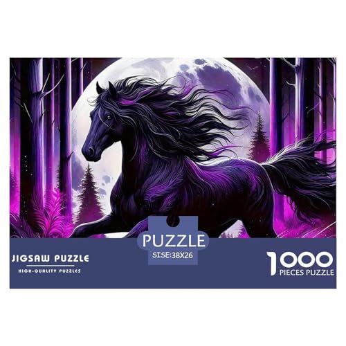 Pferd 1000-teilige Puzzles Farbenfrohes Puzzle Für Erwachsene Und Kinder Puzzles Für Erwachsene Lernspiel Herausforderungsspielzeug38x26cm/1000pcs von JCOUSDAEO