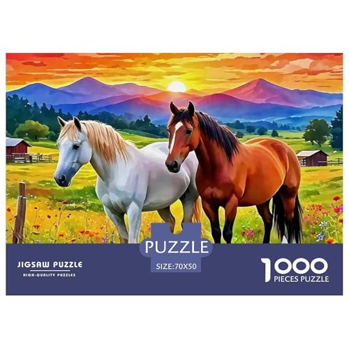 Pferd 1000-teilige Puzzles Farbenfrohes Puzzle Für Erwachsene Und Kinder Puzzles Für Erwachsene Lernspiel Herausforderungsspielzeug70x50cm/1000pcs Pferd 1000-teilige Puzzles Farbenfrohes Puzzle Für Erwachsene Und Kinder Puzzles Für Erwachsene Lernspiel Herausforderungsspielzeug70x50cm/1000pcs von JCOUSDAEO