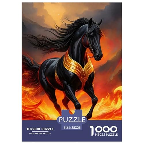 Pferd Puzzle 1000 Teile EIN Herausforderndes Rätsel, Geschicklichkeitsspiel Für Die Ganze Familie Erwachsenenpuzzle Ab 14 Jahren38x26cm/1000pcs von JCOUSDAEO
