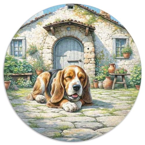 Portugiesisch Podengo ​ 1000 Jigsaw Puzzles Presents Haustierhund Round Jigsaw Puzzle Educational Stress Relieving Toy Adult Sophisticated Puzzle for Teenagers and Adults1000pcs (67.5x67.5cm) von JCOUSDAEO
