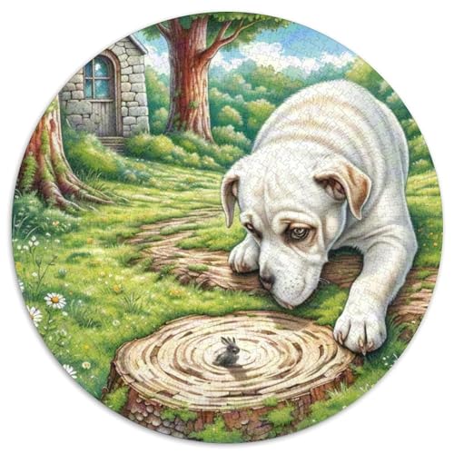 Portugiesisch Podengo ​ 1000Jigsaws Creative Gifts Haustierhund Round Puzzle Educational Stress Relieving Toy Adult Sophisticated Puzzle for Adults1000pcs (67.5x67.5cm) von JCOUSDAEO
