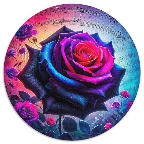 Rose 1000 Jigsaw Puzzles Creative Gifts Schöne Blumen Round Puzzles Educational Stress Relieving Toy Adult Sophisticated for Teenagers and Adults1000pcs (67.5x67.5cm) von JCOUSDAEO