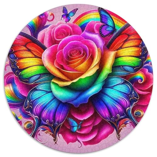 Rose 1000 Jigsaw Puzzles Presents Schöne Blumen Round Puzzles Educational Stress Relieving Toy Adult Sophisticated for Adults & Children1000pcs (67.5x67.5cm) von JCOUSDAEO