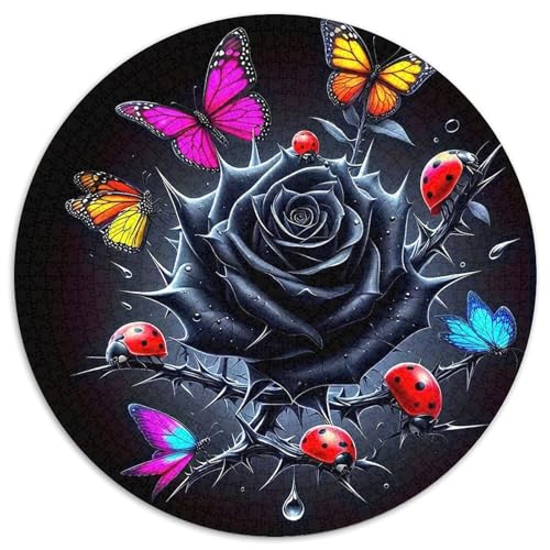 Rose 1000 Puzzle Presents schöne Blume Round Jigsaw Educational Stress Relieving Toy Adult Sophisticated for Adults & Children1000pcs (67.5x67.5cm) von JCOUSDAEO