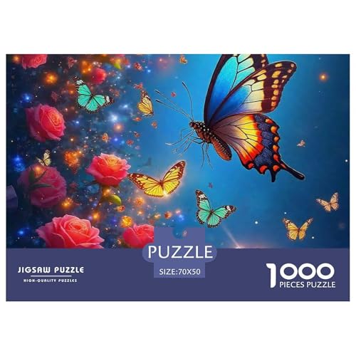 Rose 1000 Teile Puzzle Farbenfrohes Puzzle Für Erwachsene Und Kinder schöne Blume Geschenke Für Frauen,Geschenke Für Männer Erwachsenenpuzzle70x50cm/1000pcs von JCOUSDAEO