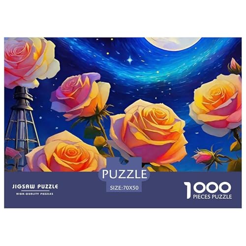 Rose 1000 Teile Puzzle Farbenfrohes Puzzle Für Erwachsene Und Kinder schöne Blume Puzzles Für Erwachsene Lernspiel1000-teilige Puzzles70x50cm/1000pcs Rose 1000 Teile Puzzle Farbenfrohes Puzzle Für Erwachsene Und Kinder schöne Blume Puzzles Für Erwachsene Lernspiel1000-teilige Puzzles70x50cm/1000pcs von JCOUSDAEO