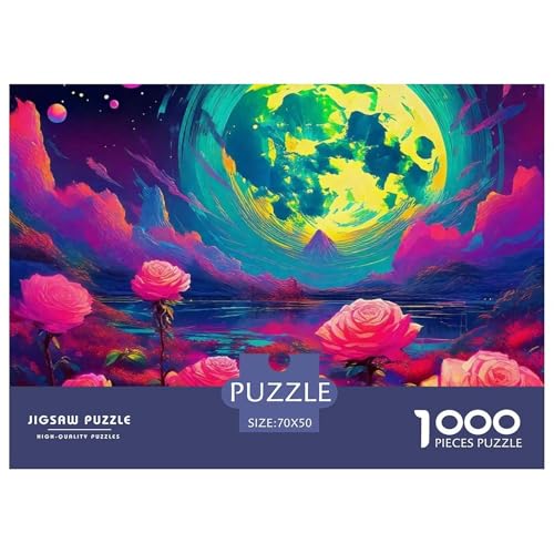 Rose 1000 Teile Puzzle Klassische Puzzles Schwer Für Erwachsene Und Kinder schöne Blume Geschenke Für Frauen,Geschenke Für Männer 1000-teilige Puzzles70x50cm/1000pcs von JCOUSDAEO