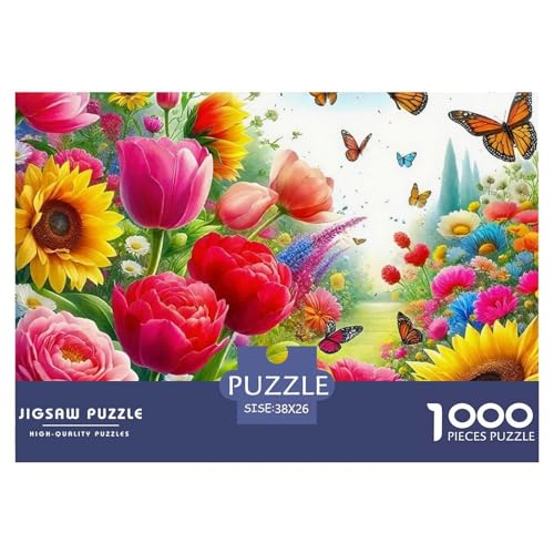 Rose 1000-teilige Puzzles EIN Herausforderndes Rätsel, schöne Blume Puzzles Für Erwachsene Lernspiel Herausforderungsspielzeug Kinder38x26cm/1000pcs von JCOUSDAEO