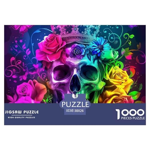 Rose 1000-teilige Puzzles Farbenfrohes Puzzle Für Erwachsene Und Kinder schöne Blume Puzzles Für Erwachsene Lernspiel Herausforderungsspielzeug Erwachsenenpuzzle38x26cm/1000pcs von JCOUSDAEO