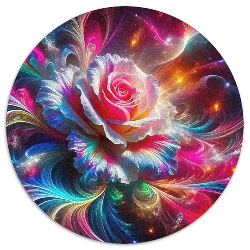 Rose 1000Jigsaws Creative Gifts Schöne Blumen Round Puzzle Educational Stress Relieving Toy Adult Sophisticated for Adults1000pcs (67.5x67.5cm) von JCOUSDAEO