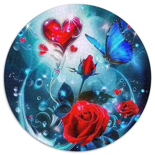 Rose 1000Jigsaws Creative Gifts schöne Blume Round Puzzles Educational Stress Relieving Toy Adult Sophisticated for Adults & Children1000pcs (67.5x67.5cm) von JCOUSDAEO