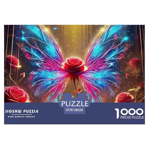 Rose Puzzle 1000 Teile EIN Herausforderndes Rätsel, schöne Blume Geschenke Für Frauen,Geschenke Für Männer Erwachsenenpuzzle Ab 14 Jahren38x26cm/1000pcs von JCOUSDAEO