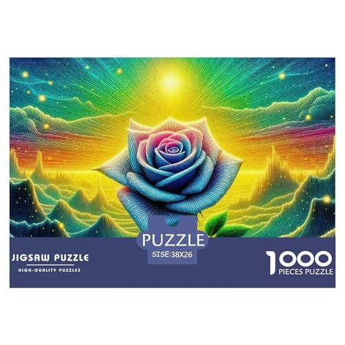 Rose Puzzle 1000 Teile EIN Herausforderndes Rätsel, schöne Blume Geschicklichkeitsspiel Für Die Ganze Familie Erwachsenenpuzzle Ab 14 Jahren38x26cm/1000pcs von JCOUSDAEO