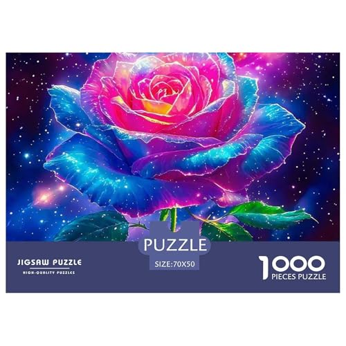 Rose Puzzle 1000 Teile EIN Herausforderndes Rätsel, schöne Blume Puzzles Für Erwachsene Lernspiel Erwachsenenpuzzle Ab 14 Jahren70x50cm/1000pcs von JCOUSDAEO