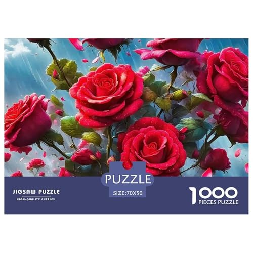 Rose Puzzle for Adults 1000 Pieces A Challenging Puzzle Schöne Blumen Puzzle Games for The Whole for Women, Gifts for Men for Children from 14 Years70x50cm/1000pcs von JCOUSDAEO