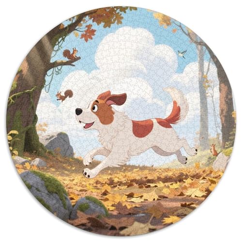 Saint Bernard ​ 1000 Puzzle Presents Süße Haustiere Round Puzzles Educational Stress Relieving Toy Adult Sophisticated Puzzle for Adults1000pcs (67.5x67.5cm) von JCOUSDAEO