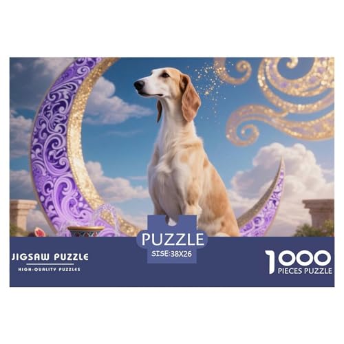 Saluki ​ 1000 Piece Puzzle Puzzle for Men and Women Haustierhund Puzzle Games for The Whole Family Colourful Toy for Children from 8-12 Years for Older Children38x26cm/1000pcs von JCOUSDAEO