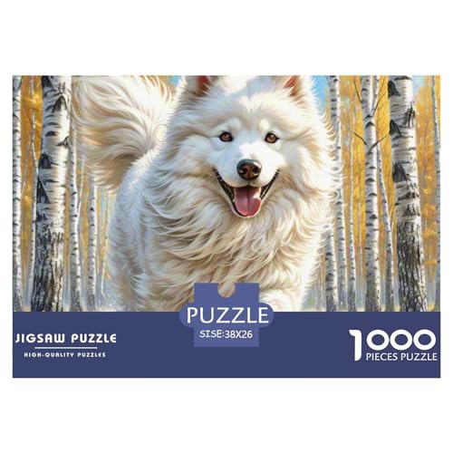 Samojed ​ 1000 Piece Puzzle A Challenging Puzzle Süße Haustiere Puzzles for Adults and Children Gifts for Women, Gifts for Men for Children from 14 Years38x26cm/1000pcs von JCOUSDAEO