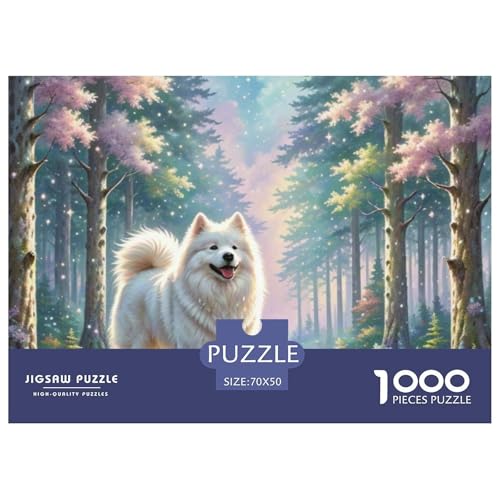 Samojed ​ Puzzle 1000 Pieces A Challenging Puzzle Süße Haustiere Puzzle Games for The Whole for Women, Gifts for Men for Children from 14 Years70x50cm/1000pcs von JCOUSDAEO