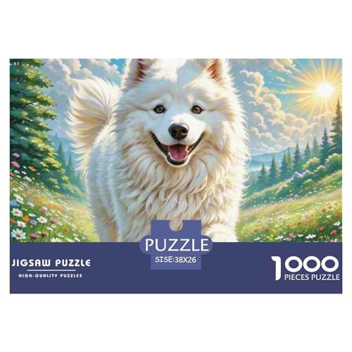 Samojed ​ Puzzle 1000 Pieces Puzzle for Men and Women Süße Haustiere Puzzles for Adults and Children Colourful Toy for Children from 8-12 Years for Older Children38x26cm/1000pcs von JCOUSDAEO