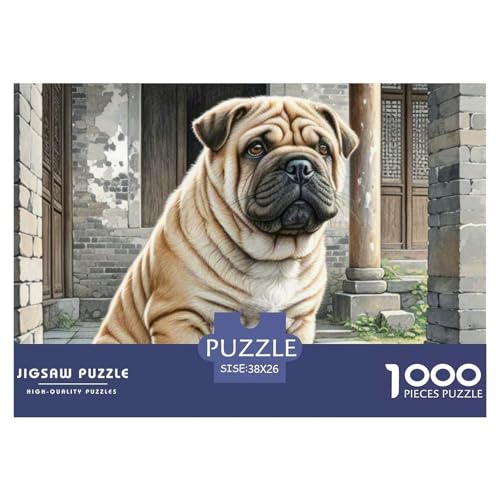 Schar Pei Puzzle 1000 Pieces Puzzle for Men and Women Haustierhund Puzzles for Adults and Children Gifts for Women, Gifts for Men for Older Children38x26cm/1000pcs Schar Pei Puzzle 1000 Pieces Puzzle for Men and Women Haustierhund Puzzles for Adults and Children Gifts for Women, Gifts for Men for Older Children38x26cm/1000pcs von JCOUSDAEO