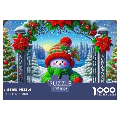 Schneemann 1000 Teile Puzzle Klassische Puzzles Schwer Für Erwachsene Und Kinder Warm Winter Days Geschenke Für Frauen,Geschenke Für Männer Erwachsenenpuzzle 38x26cm/1000pcs von JCOUSDAEO