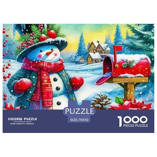 Schneemann 1000-teilige Puzzles Farbenfrohes Puzzle Für Erwachsene Und Kinder Warm Winter Days Geschicklichkeitsspiel Für Die Ganze Familie, 70x50cm/1000pcs Schneemann 1000-teilige Puzzles Farbenfrohes Puzzle Für Erwachsene Und Kinder Warm Winter Days Geschicklichkeitsspiel Für Die Ganze Familie, 70x50cm/1000pcs von JCOUSDAEO