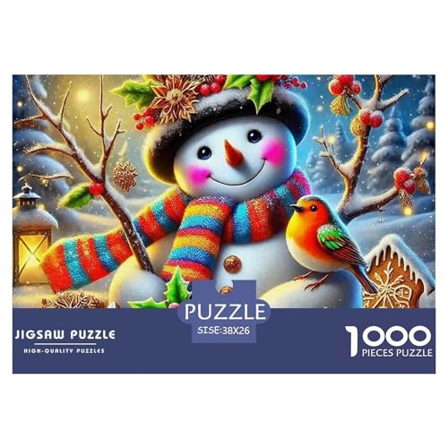 Schneemann 1000-teilige Puzzles Farbenfrohes Puzzle Für Erwachsene Und Kinder Warm Winter Days Geschicklichkeitsspiel Für Die Ganze Familie, Erwachsenenpuzzle 38x26cm/1000pcs Schneemann 1000-teilige Puzzles Farbenfrohes Puzzle Für Erwachsene Und Kinder Warm Winter Days Geschicklichkeitsspiel Für Die Ganze Familie, Erwachsenenpuzzle 38x26cm/1000pcs von JCOUSDAEO