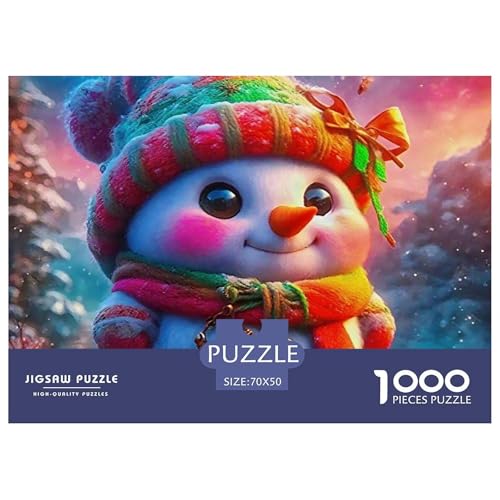 Schneemann Puzzle 1000 Teile Farbenfrohes Puzzle Für Erwachsene Und Kinder Warm Winter Days Geschicklichkeitsspiel Für Die Ganze Familie, Erwachsenenpuzzle 70x50cm/1000pcs Schneemann Puzzle 1000 Teile Farbenfrohes Puzzle Für Erwachsene Und Kinder Warm Winter Days Geschicklichkeitsspiel Für Die Ganze Familie, Erwachsenenpuzzle 70x50cm/1000pcs von JCOUSDAEO