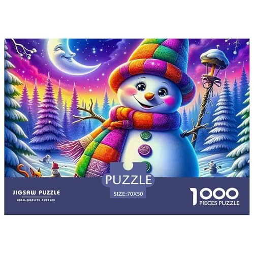 Schneemann Puzzle 1000 Teile Klassische Puzzles Schwer Für Erwachsene Und Kinder Warm Winter Days Puzzles Für Erwachsene Lernspiel Herausforderungsspielzeug 1000-teilige Puzzles70x50cm/1000pcs von JCOUSDAEO