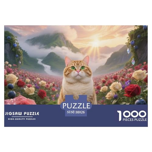Schottische Fold 1000 Piece Puzzle A Challenging Puzzle Haustier Katze Puzzle Games for The Whole for Women, Gifts for Men for Older Children38x26cm/1000pcs von JCOUSDAEO