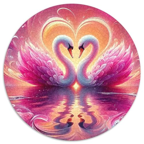 Schwan 1000 Jigsaw Puzzles Presents Schöne Vögel Round Puzzle Educational Stress Relieving Toy Adult Sophisticated for Adults & Children1000pcs (67.5x67.5cm) von JCOUSDAEO