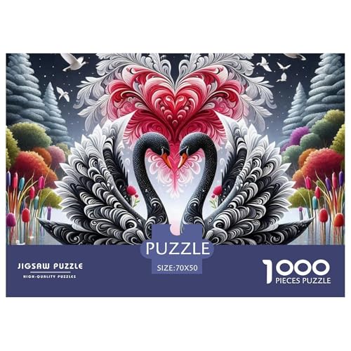 Schwan 1000 Teile Puzzle EIN Herausforderndes Rätsel, Geschenke Für Frauen,Geschenke Für Männer 1000-teilige Puzzles Kinder70x50cm/1000pcs von JCOUSDAEO