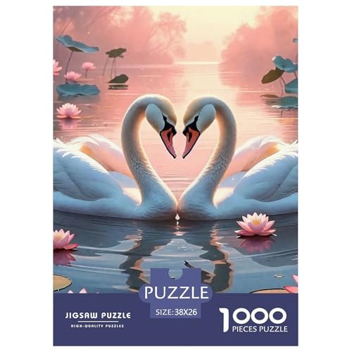 Schwan 1000 Teile Puzzle Farbenfrohes Puzzle Für Erwachsene Und Kinder Puzzles Für Erwachsene Lernspiel Herausforderungsspielzeug Erwachsenenpuzzle38x26cm/1000pcs von JCOUSDAEO