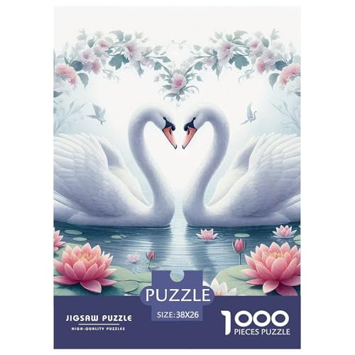 Schwan 1000-teilige Puzzles Klassische Puzzles Schwer Für Erwachsene Und Kinder Puzzles Für Erwachsene Lernspiel Herausforderungsspielzeug38x26cm/1000pcs von JCOUSDAEO