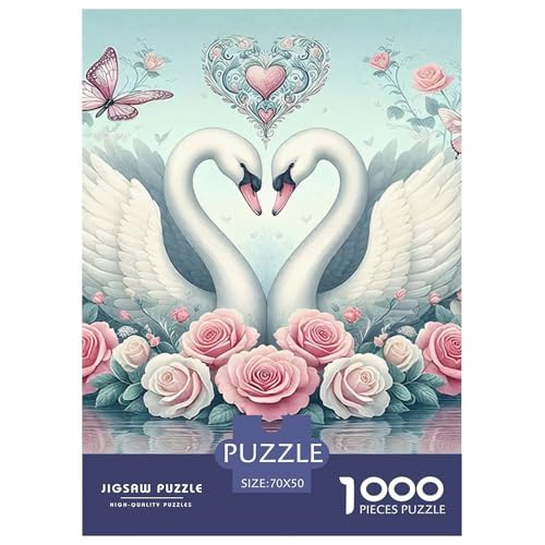 Schwan Puzzle 1000 Teile Klassische Puzzles Schwer Für Erwachsene Und Kinder Puzzles Für Erwachsene Lernspiel Erwachsenenpuzzle Ab 14 Jahren70x50cm/1000pcs von JCOUSDAEO