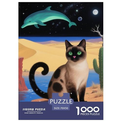 Schwarzfüßige Katze Puzzle 1000 Pieces A Challenging Puzzle Süße Haustiere Puzzles for Adults Educational Game Challenge Toy Gifts for Women, Gifts for Men for Older Children70x50cm/1000pcs von JCOUSDAEO
