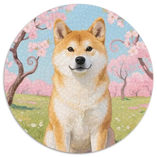 Shiba Inu ​ 1000Jigsaws Creative Gifts Haustier Hund Round Puzzle Educational Stress Relieving Toy Adult Sophisticated for Adults1000pcs (67.5x67.5cm) von JCOUSDAEO
