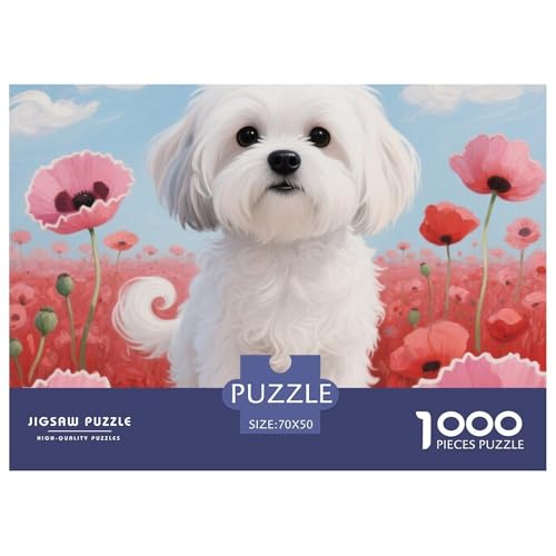 Shih Tzu ​ Puzzle 1000 Pieces A Challenging Puzzle niedlich Hund Puzzles for Adults Educational Game Challenge Toy Colourful Toy for Children from 8-12 Years for Children from 14 Years70x50cm/1000pcs von JCOUSDAEO