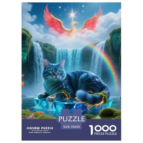 Sibirische Katze 1000 Piece Puzzle Puzzle for Men and Women Niedliche Katze Puzzles for Adults Educational Game Challenge Toy Gifts for Women, Gifts for Men for Children from 14 Years70x50cm/1000pcs von JCOUSDAEO