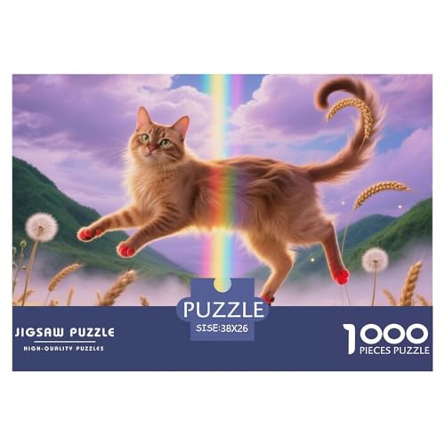 Somalische Katze 1000 Piece Puzzle A Challenging Puzzle Niedliche Katze Puzzles for Adults and Children Colourful Toy for Children from 8-12 Years for Older Children38x26cm/1000pcs von JCOUSDAEO