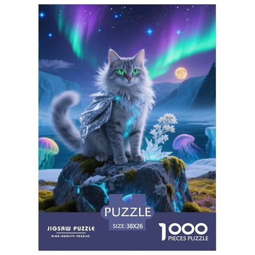 Somalische Katze Puzzle 1000 Pieces A Challenging Puzzle Niedliche Katze Puzzle Games for The Whole Family Colourful Toy for Children from 8-12 Years for Children from 14 Years38x26cm/1000pcs von JCOUSDAEO